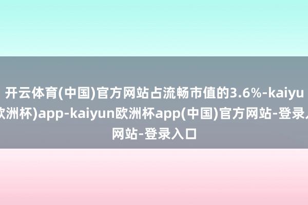 开云体育(中国)官方网站占流畅市值的3.6%-kaiyun(欧洲杯)app-kaiyun欧洲杯app(中国)官方网站-登录入口