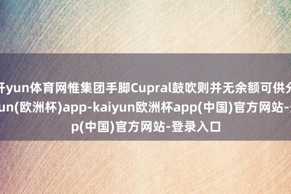 开yun体育网惟集团手脚Cupral鼓吹则并无余额可供分派-kaiyun(欧洲杯)app-kaiyun欧洲杯app(中国)官方网站-登录入口