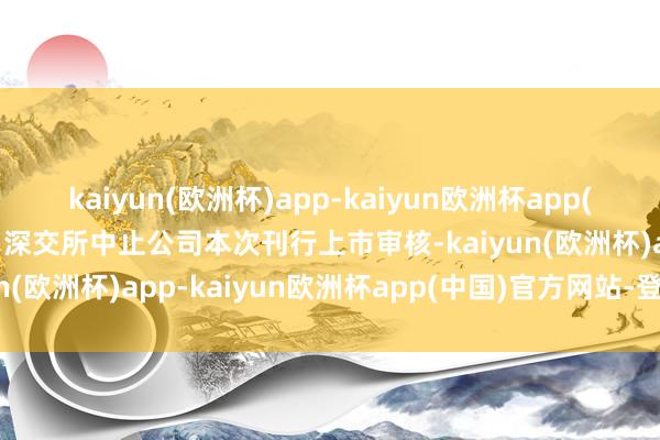 kaiyun(欧洲杯)app-kaiyun欧洲杯app(中国)官方网站-登录入口深交所中止公司本次刊行上市审核-kaiyun(欧洲杯)app-kaiyun欧洲杯app(中国)官方网站-登录入口