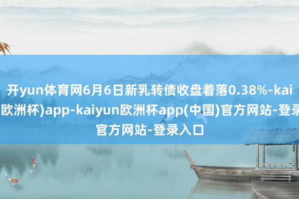 开yun体育网6月6日新乳转债收盘着落0.38%-kaiyun(欧洲杯)app-kaiyun欧洲杯app(中国)官方网站-登录入口