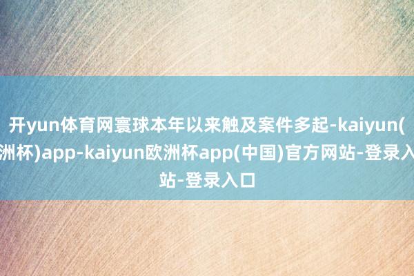 开yun体育网寰球本年以来触及案件多起-kaiyun(欧洲杯)app-kaiyun欧洲杯app(中国)官方网站-登录入口