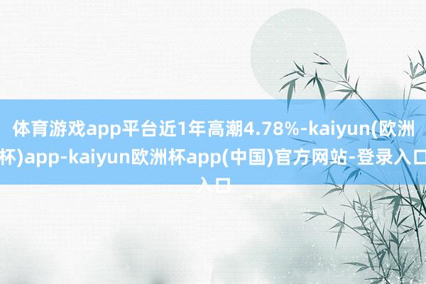 体育游戏app平台近1年高潮4.78%-kaiyun(欧洲杯)app-kaiyun欧洲杯app(中国)官方网站-登录入口