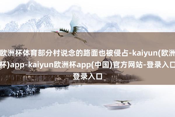 欧洲杯体育部分村说念的路面也被侵占-kaiyun(欧洲杯)app-kaiyun欧