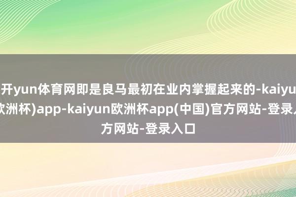 开yun体育网即是良马最初在业内掌握起来的-kaiyun(欧洲杯)app-kaiyun欧洲杯app(中国)官方网站-登录入口