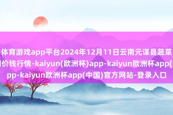 体育游戏app平台2024年12月11日云南元谋县蔬菜交游市集有限背负公司价钱行情-kaiyun(欧洲杯)app-kaiyun欧洲杯app(中国)官方网站-登录入口